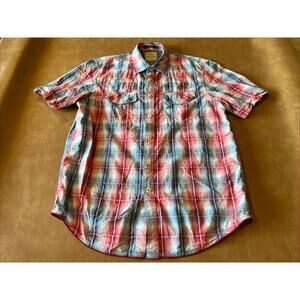 Tommy Bahama Button Up (Men’s Medium) Red & Blue